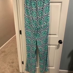 Strapless Jumpsuit with Tie